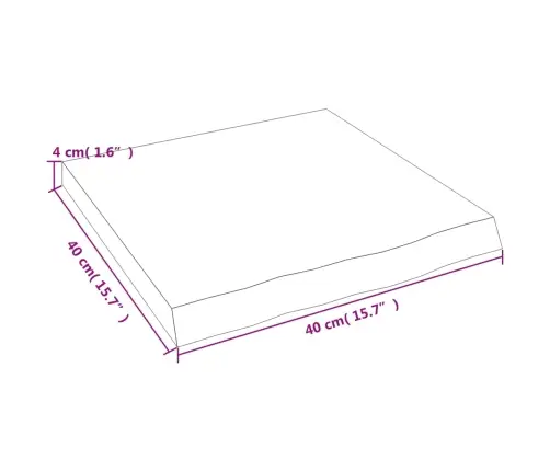 Seinariiul, Tumepruun, 40X40X(2-4) cm Töödeldud Tammepuit