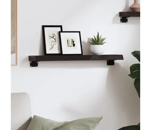 Sieninė Lentyna, Tamsiai Ruda, 60X10X4 cm Ąžuolo Masyvas