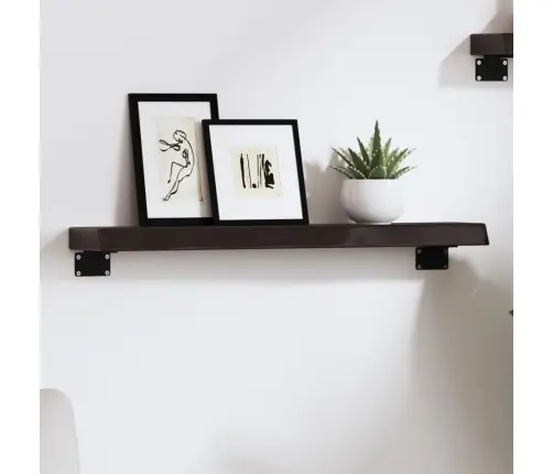 Sieninė Lentyna, Tamsiai Ruda, 60X10X4 cm Ąžuolo Masyvas