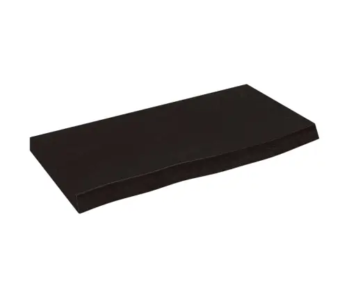 Sienas Plaukts, Tumši Brūns, 60X30X(2-4) Cm, Ozola Masīvkoks Vidaxl