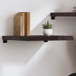 Sienas Plaukts, Tumši Brūns, 60X50X(2-6) Cm, Ozola Masīvkoks Vidaxl Sienas Plaukts, Tumši Brūns, 60X50X(2-6) Cm, Ozola Masīvkoks Vidaxl