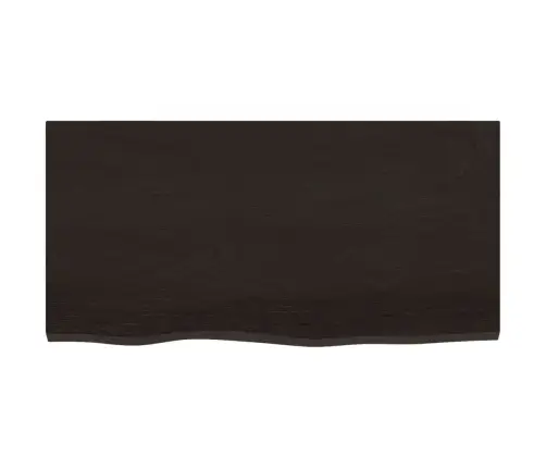 Sienas Plaukts, Tumši Brūns, 80X40X(2-4) Cm, Ozola Masīvkoks Vidaxl