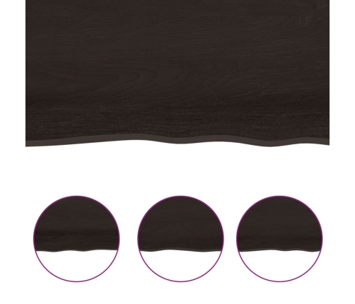 Sieninė Lentyna, Tamsiai Ruda, 100X20X6 cm Ąžuolo Masyvas