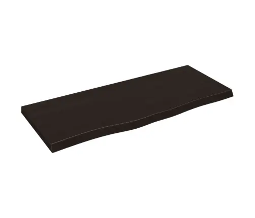Sienas Plaukts, Tumši Brūns, 100X40X(2-4) Cm, Ozola Masīvkoks Vidaxl