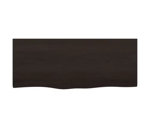 Sienas Plaukts, Tumši Brūns, 100X40X(2-4) Cm, Ozola Masīvkoks Vidaxl