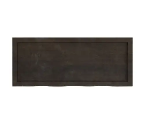 Sienas Plaukts, Tumši Brūns, 100X40X(2-4) Cm, Ozola Masīvkoks Vidaxl