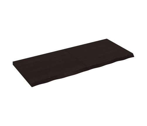Sienas Plaukts, Tumši Brūns, 120X50X(2-4) Cm, Ozola Masīvkoks Vidaxl