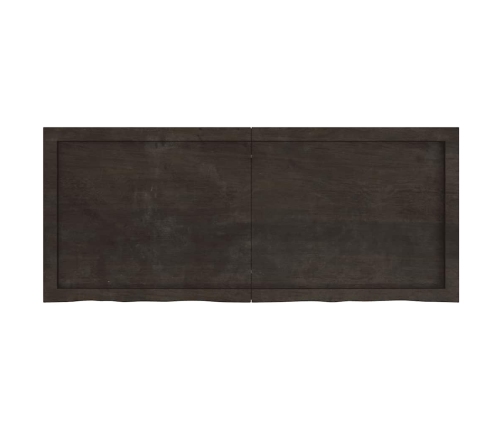 Sienas Plaukts, Tumši Brūns, 120X50X(2-4) Cm, Ozola Masīvkoks Vidaxl