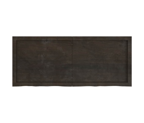 Sienas Plaukts, Tumši Brūns, 120X50X(2-4) Cm, Ozola Masīvkoks Vidaxl