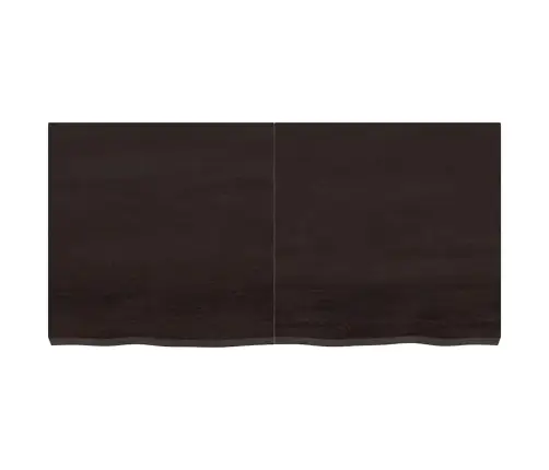 Sienas Plaukts, Tumši Brūns, 120X60X(2-6) Cm, Ozola Masīvkoks Vidaxl