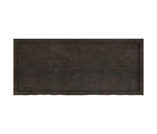 Sienas Plaukts, Tumši Brūns, 140X60X(2-4) Cm, Ozola Masīvkoks Vidaxl