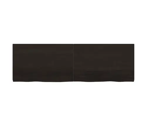 Sienas Plaukts, Tumši Brūns, 160X50X(2-4) Cm, Ozola Masīvkoks Vidaxl