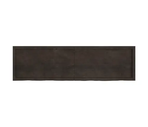 Sienas Plaukts, Tumši Brūns, 180X50X(2-4) Cm, Ozola Masīvkoks Vidaxl