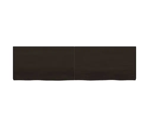 Sienas Plaukts, Tumši Brūns, 180X50X(2-6) Cm, Ozola Masīvkoks Vidaxl