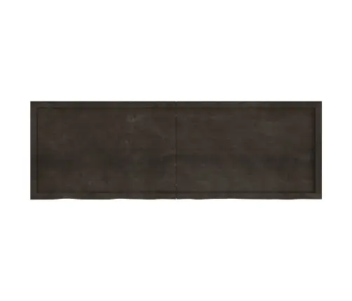 Sienas Plaukts, Tumši Brūns, 180X60X(2-4) Cm, Ozola Masīvkoks Vidaxl