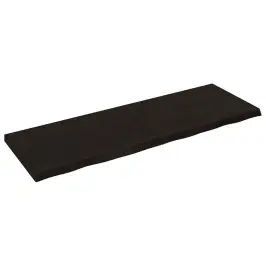 Sienas Plaukts, Tumši Brūns, 180X60X(2-6) Cm, Ozola Masīvkoks Vidaxl