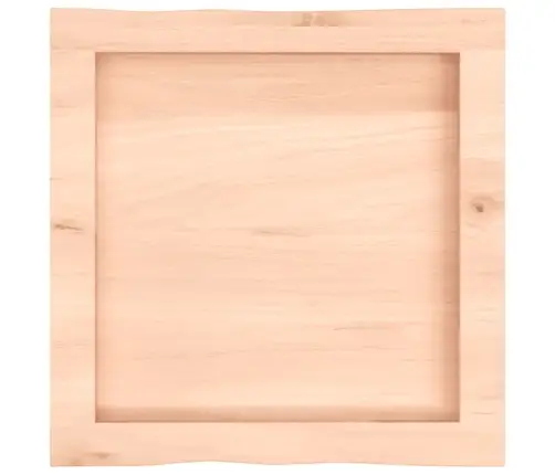 Lauaplaat, 40 X 40 X (2–4) cm Täispuit, Naturaalsed Servad