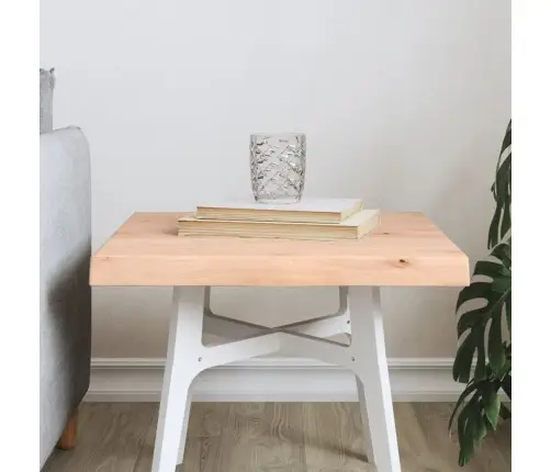 Lauaplaat, 40 X 40 X (2–4) cm Täispuit, Naturaalsed Servad