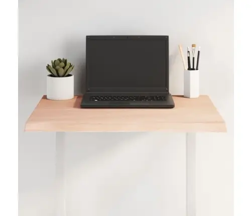 Stalviršis, 60X40X2cm Ąžuolo Medienos Masyvas, Su Gyvu Kraštu