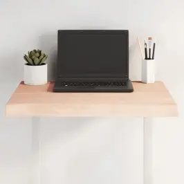 Stalviršis, 60X50X(2-4) cm Medienos Masyvas, Su Gyvu Kraštu