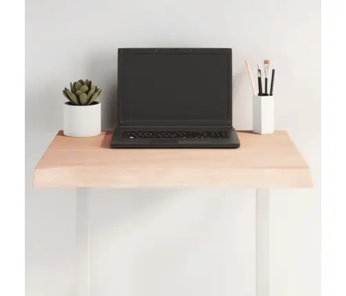 Stalviršis, 60X50X(2-4) cm Medienos Masyvas, Su Gyvu Kraštu