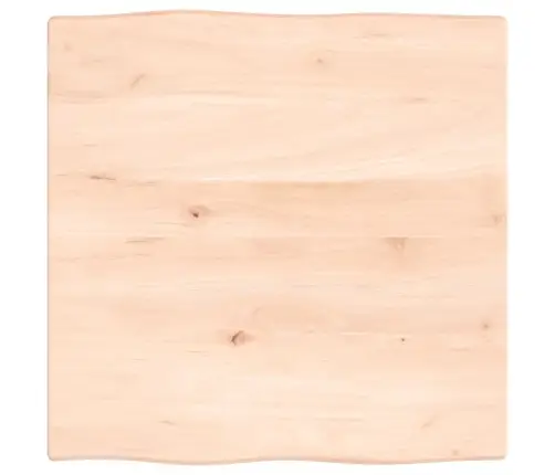 Stalviršis, 60X60X2cm Ąžuolo Medienos Masyvas, Su Gyvu Kraštu