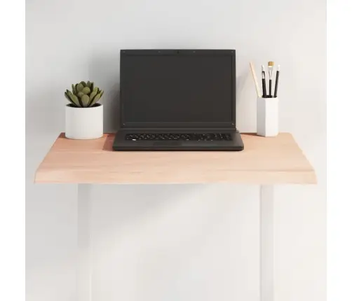 Stalviršis, 60X60X2cm Ąžuolo Medienos Masyvas, Su Gyvu Kraštu