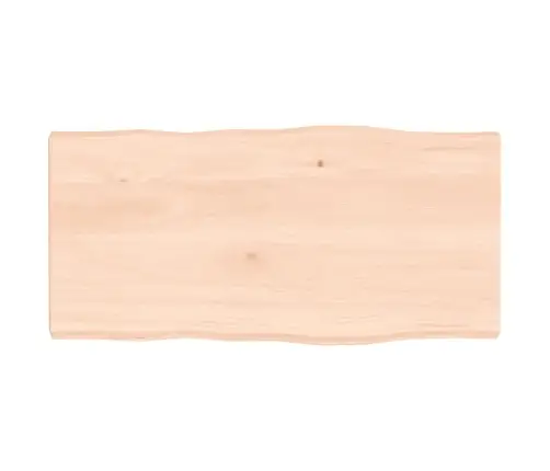 Lauaplaat, 80 X 40 X (2-4) cm Täispuit, Naturaalsed Servad