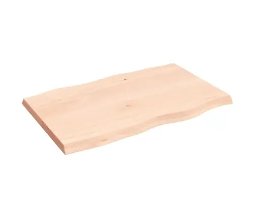Lauaplaat, 80 X 50 X (2-4) cm Täispuit, Naturaalsed Servad