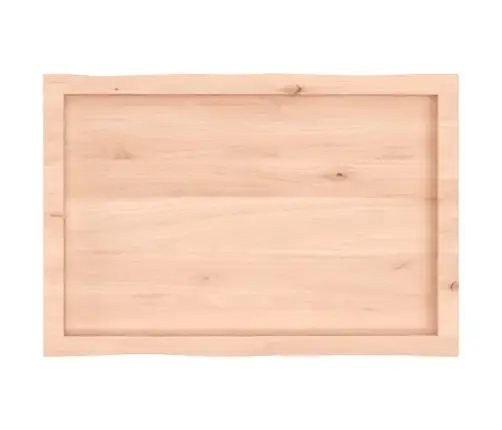 Lauaplaat, 80 X 50 X (2-4) cm Täispuit, Naturaalsed Servad