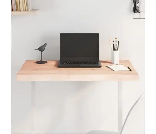 Lauaplaat, 80 X 50 X (2-4) cm Täispuit, Naturaalsed Servad