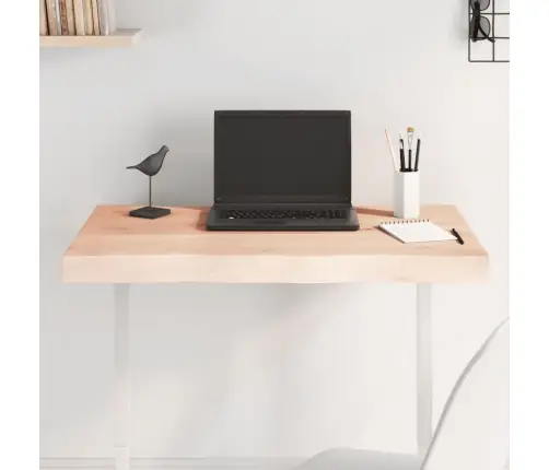 Stalviršis, 80X60X(2-6) cm Medienos Masyvas, Su Gyvu Kraštu