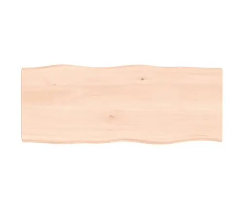 Stalviršis, 100X40X2cm Ąžuolo Medienos Masyvas, Su Gyvu Kraštu