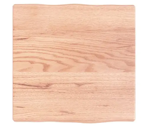 Galda Virsma, Gaiši Brūna, 40X40X(2-4)Cm, Ozola Masīvkoks Vidaxl