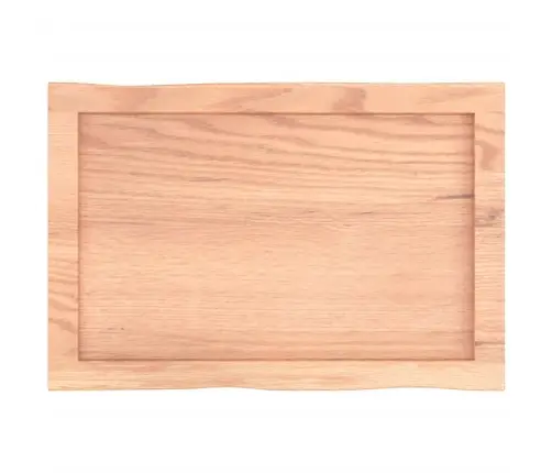 Galda Virsma, Gaiši Brūna, 60X40X(2-4)Cm, Ozola Masīvkoks Vidaxl