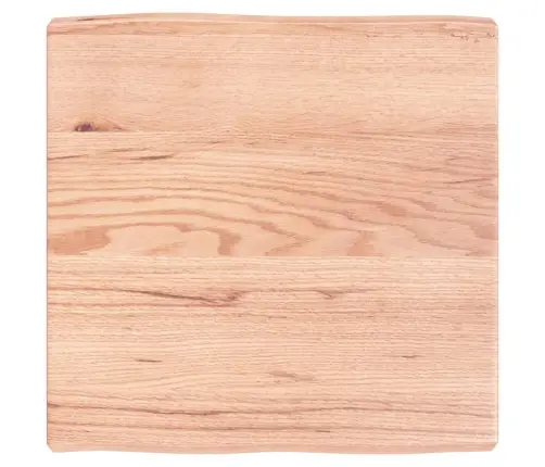 Galda Virsma, Gaiši Brūna, 60X60X(2-6)Cm, Ozola Masīvkoks Vidaxl