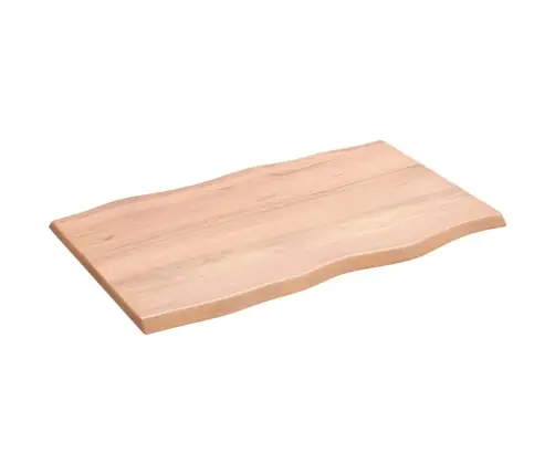 Galda Virsma, Gaiši Brūna, 80X50X2 Cm, Ozola Masīvkoks Vidaxl