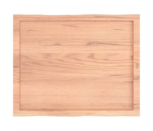 Galda Virsma, Gaiši Brūna, 80X60X(2-6)Cm, Ozola Masīvkoks Vidaxl