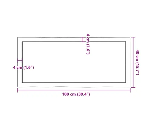 Lauaplaat, Helepruun, 100 X 40 X (2-4) cm Töödeldud Täispuit