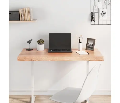 Galda Virsma, Gaiši Brūna, 100X40X(2-6)Cm, Ozola Masīvkoks Vidaxl