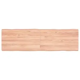 Galda Virsma, Gaiši Brūna, 140X40X(2-6)Cm, Ozola Masīvkoks Vidaxl