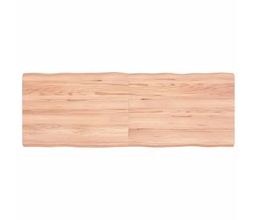 Galda Virsma, Gaiši Brūna, 140X50X(2-6)Cm, Ozola Masīvkoks Vidaxl