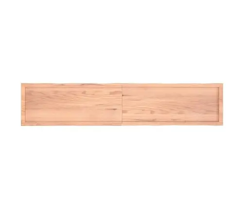 Galda Virsma, Gaiši Brūna, 200X40X(2-6)Cm, Ozola Masīvkoks Vidaxl