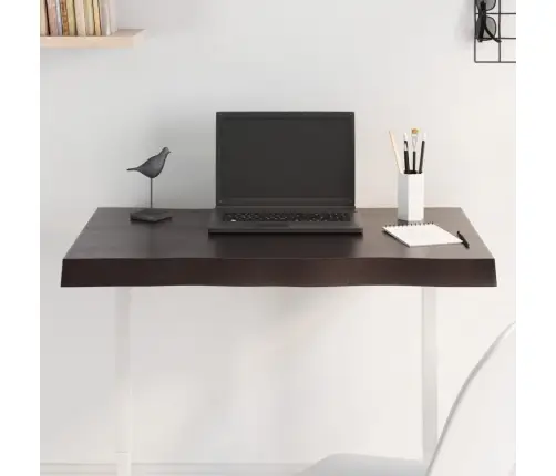 Galda Virsma, Tumši Brūna, 80X40X(2-6) Cm, Ozola Masīvkoks Vidaxl