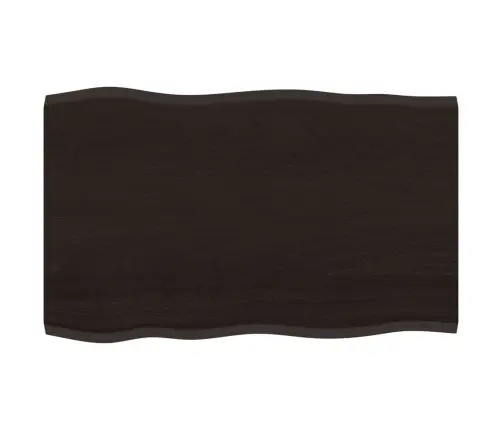 Galda Virsma, Tumši Brūna, 80X50X2 Cm, Ozola Masīvkoks Vidaxl