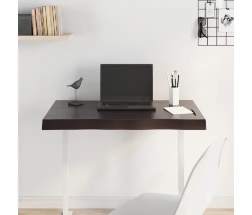 Galda Virsma, Tumši Brūna, 80X50X2 Cm, Ozola Masīvkoks Vidaxl