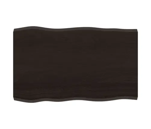 Galda Virsma, Tumši Brūna, 80X50X(2-4) Cm, Ozola Masīvkoks Vidaxl