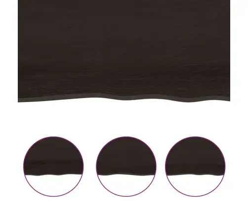 Stalviršis, Tamsiai Ruda, 100X40X(2-6) cm Medienos Masyvas