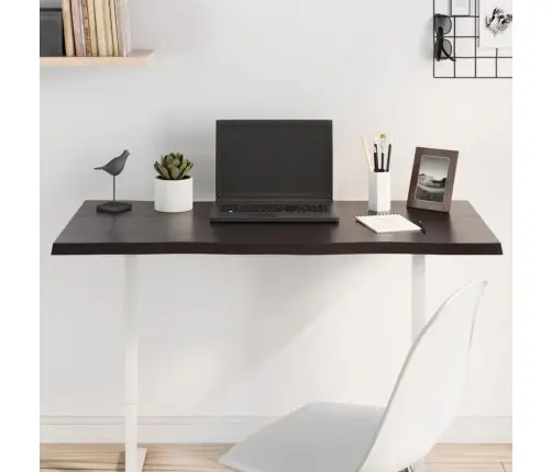 Galda Virsma, Tumši Brūna, 100X50X2 Cm, Ozola Masīvkoks Vidaxl