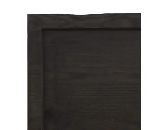 Galda Virsma, Tumši Brūna, 100X50X(2-6) Cm, Ozola Masīvkoks Vidaxl